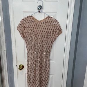 Pinkish mauve Sequence Holiday dress